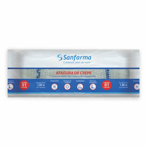 Atadura De Crepe Sanfarma 15cm x 1,80m