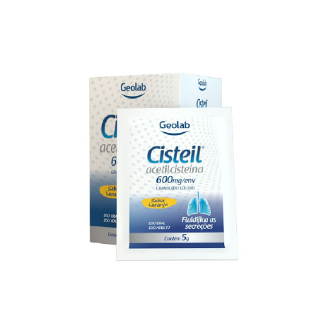 Cisteil 600mg Granulado Solúvel Expectorante 16 envelopes com 5g cada