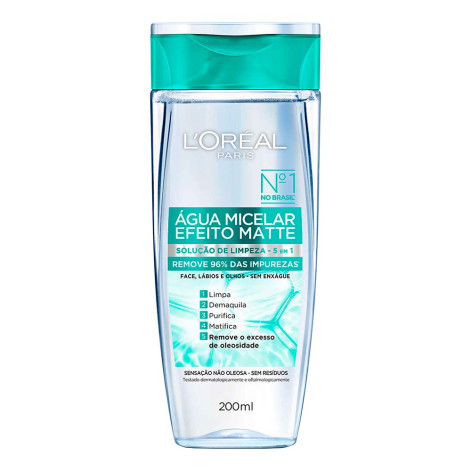 Agua Micelar Loreal Efeito Matte 5Em1 200ML