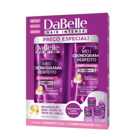 Kit Shampoo + Condicionador Dabelle Meu Cronograma Perfeito 250ML+175ML