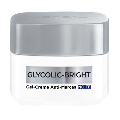Gel-Creme Facial Anti-Marcas Noite L'oréal Paris Glycolic Bright 49g
